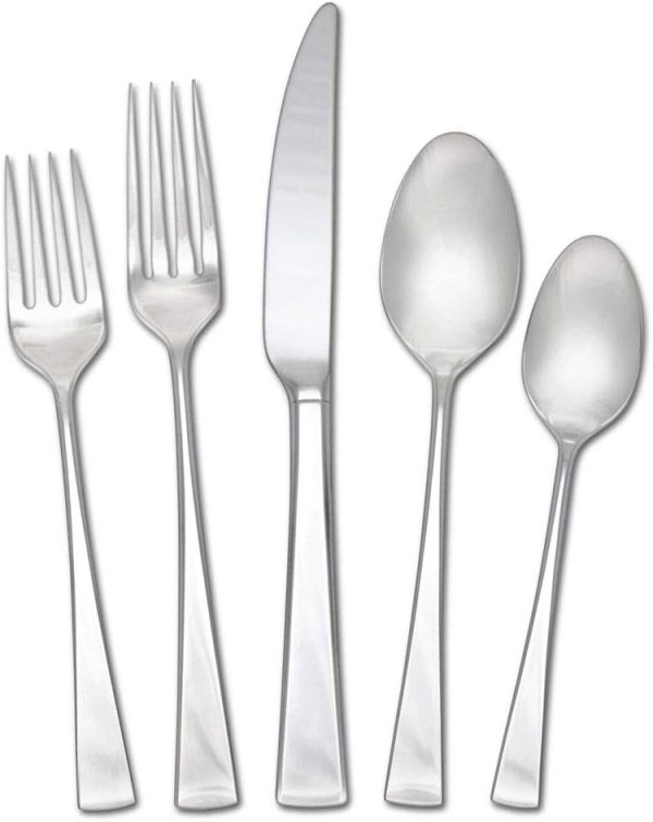 Mikasa Lucia 20 Piece Flatware Set, 18/10 Stainless Steel Silverware, Service for 4, Modern Design, Rust Resistant, Dishwasher Safe - Image 5