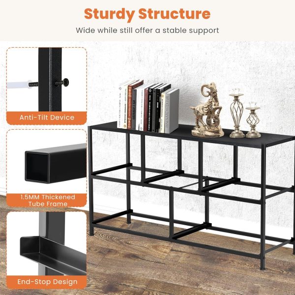 Sweetcrispy Dresser for Bedroom, TV Stand, 5-Drawer Fabric Storage Cabinet, Console Table, Entertainment Center and Closet Organizers for Living Room Furniture, Black - Image 7
